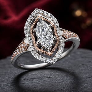 Anello Oversize con Gemma a Marquise per Donne, Elegante Gioiello da Dito alla Moda - Product Image 4