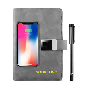 2024 Planner A5 stilo in pelle scritta a mano con Power Bank digitale blocco Password diario Agenda Notebook fabbrica originale 1 MOQ