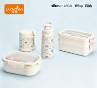 Isolierte Essensbehälter- und Lunchbox-Set mit Wasserflasche, Edelstahl-Thermo-Kinder-Lunchkit mit integriertem Löffel, kompakt und tragbar