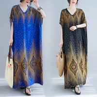 Indonésie fée musulmane à carreaux robes naturelles chemise coton 2 pièces bohème plage dentelle plissée Vestidos Casuales robe florale
