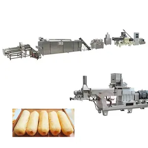 Manufacturing plant puff corn snack extruder machines core filling snack food production line