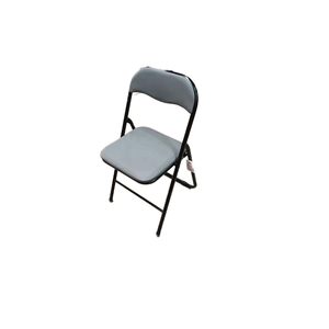 Ensemble de chaise pliante en acier portable capacité de 330lbs noir Design moderne rembourré pour jardin chambre réception commerciale extérieure - Product Image 1