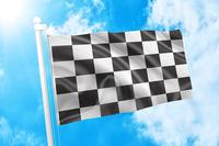 Drapeau de course miniature en polyester sur mesure, motif à carreaux noir et blanc, bannière 3x5 2x3