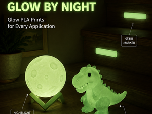 Filament PLA Soie Yiqiu3D 1,75 mm pour Imprimante 3D, Packs Combo Tricolores Luminescents pour Bambu Lab Creality - Product Image 3