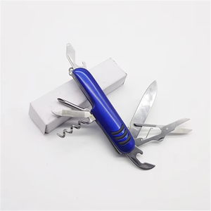 سكين جيب متعدد الوظائف 7 في 1 من الفولاذ المقاوم للصدأ، سكين قابل للطي للتخييم في الهواء الطلق والأعمال اليدوية والتصنيع حسب الطلب - Product Image 4