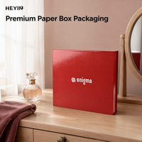 Coffret Cadeau Luxe Parfum et Rouge à Lèvres avec Plateau en Mousse Découpée, Rouge Brillant, Fermeture Magnétique, Logo Personnalisé, Emballage Rigide OEM