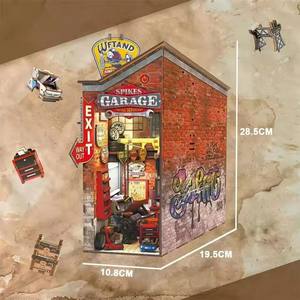 LED Lights Bookshelf Decoration 3D Puzzles Gift-DIY Wooden <span class=keywords><strong>Book</strong></span> <span class=keywords><strong>Nook</strong></span> Building Kit Magic Dollhouse Furniture Toy for Creativity - Product Image 5