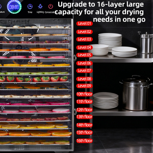 Déshydrateur alimentaire populaire en acier inoxydable pour la maison, 16 couches, pour poisson séché, porc, bœuf, poulet, saumon, crevettes, haricots - Product Image 4