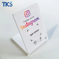 Présentoir QR Code & NFC avec NTAG213/215/216 Acrylique/PVC Google Review & Menu Board Social Media Promo pour Restaurant/Retail