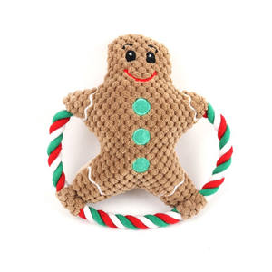 Forte e durevole corda di cotone peluche indistruttibile giocattolo interattivo divertente per cani da compagnia natale - Product Image 5