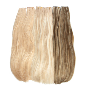 Nuove Extension per Capelli Umani Naturali Invisibili <span class=keywords><strong>Biondo</strong></span> <span class=keywords><strong>Cenere</strong></span> e <span class=keywords><strong>Biondo</strong></span> Dorato Genius Weft, Doppia Trama, Capelli Umani Genius Weft - Product Image 5