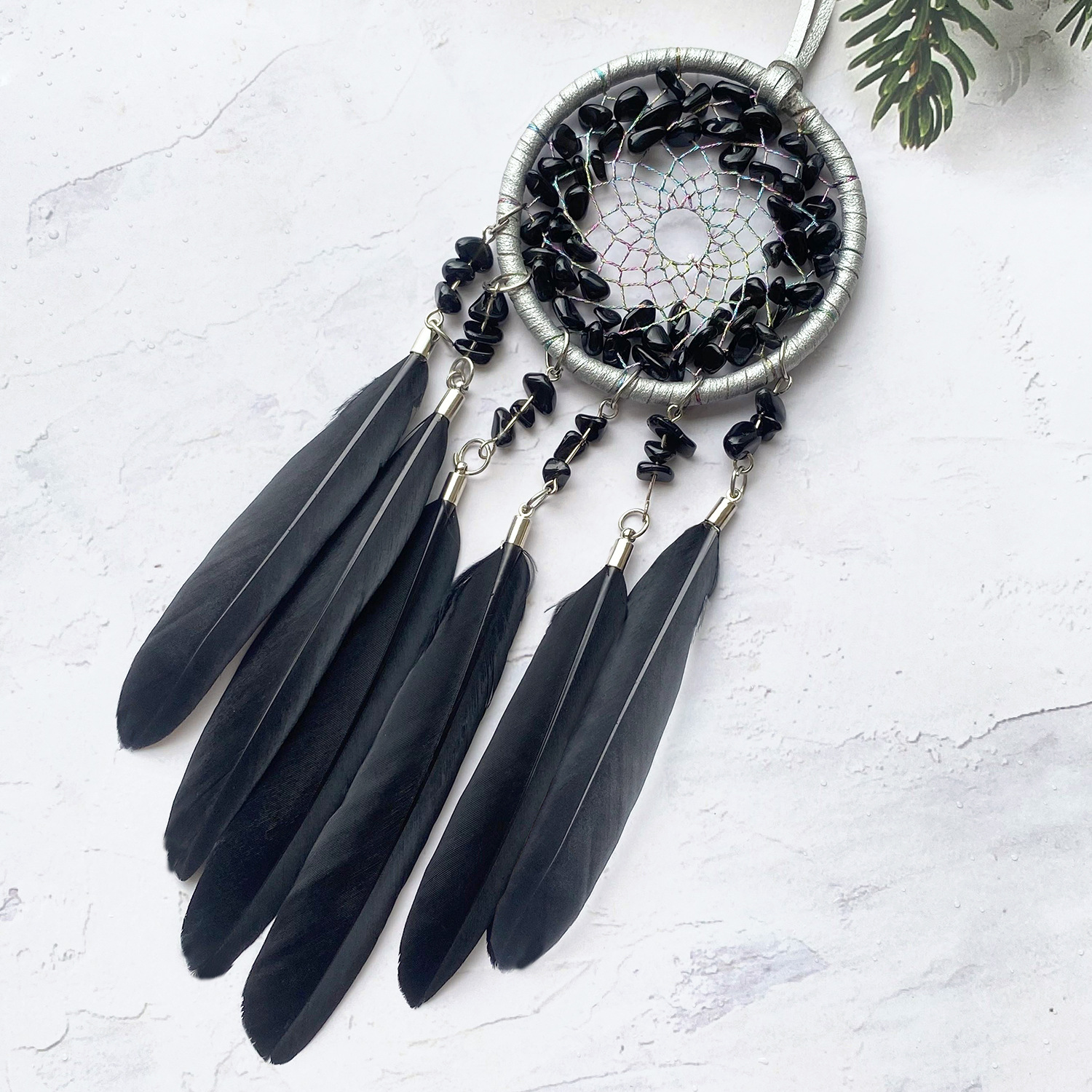 Silver crystal - black