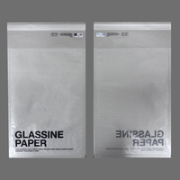Ceinture en papier de glasine haute transparence 35 gsm, anti-graisse, sans plastique, conforme à la norme EU PPWR, avec logo pe
