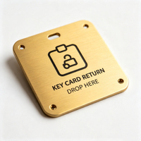 Plaque de signalisation en acier inoxydable pour bagages d'hôtel, plaque de nom pour bagages laissés dans la chambre