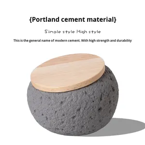 قطرة دمعة خيزران حديثة رماد من أجل القطط والكلاب-جرة شمعة تذكارية محكمة الغلق مقاومة للماء صديقة للبيئة - Product Image 5