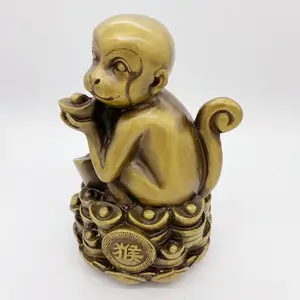 Grosir Hadiah Ulang Tahun Feng Shui Zodiak Tembaga Monyet Kuningan Kuningan untuk Keberuntungan