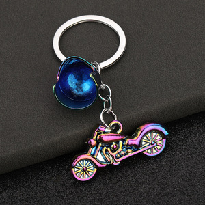 3D Motorcycle Helmet <b>Keychain</b> Pendant Creative <b>Personalized</b> Star Shape Zinc Alloy Small Gift for Men & Boys - Product Image 6