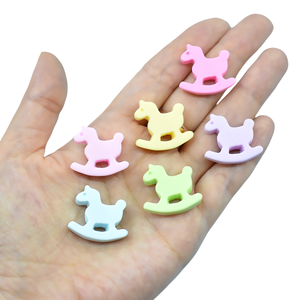 可定制马卡龙色特洛伊木马发饰平背树脂护身符冰箱磁铁装饰 - Product Image 1