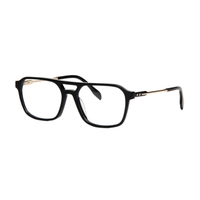 Monture de lunettes optiques unisexe carrée classique en acétate, design double pont noir, pour usage polyvalent RDA10180