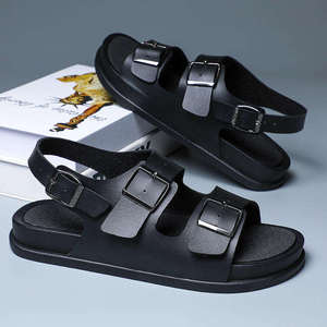 Sandalias de Hombre para Primavera/Verano con Cuero Esmerilado Metálico, Suela Suave Antideslizante, Zapatos Casuales, Nuevas Sandalias de Cuero para Hombre 2026 - Product Image 3