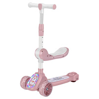 Trottinette pour enfants pliable à 3 roues, avec siège, pour garçons et filles