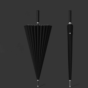Extra Long 24 Ribs Straight Fiberglass <b>Frame</b> Umbrella 110cm Diameter Semi-Automatic Opening Large Canopy Great for Tall People - Product Image 5
