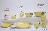 Vase de table en céramique de porcelaine, design moderne et écologique, fleur de citron hydroponique simulée, pour la décoration du salon, du bureau ou du bureau à domicile