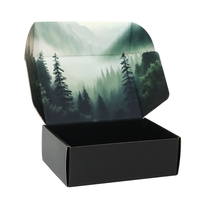 Boîte d'expédition magnétique en carton ondulé personnalisée en papier recyclable éco-responsable PPWR avec revêtement UV et insert en éponge gaufrée pour parfums et vêtements