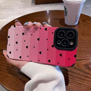 Colore rosa sfumato amore cuore stampa morbida custodia per telefono cellulare in pelle TPU per <span class=keywords><strong>Iphone</strong></span> 6 7 8 X Xr Xs <span class=keywords><strong>11</strong></span> 12 13 14 15 16 17 - Product Image 3