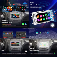 Autoradio Android Podofo 7'' pour Ford Focus S-Max Mondeo 9 Galaxy II C-Max 2+64G Carplay/Android Auto sans fil GPS/WiFi Stéréo