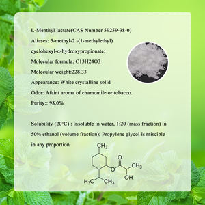 Vente chaude <span class=keywords><strong>de</strong></span> <span class=keywords><strong>poudre</strong></span> <span class=keywords><strong>de</strong></span> lactate <span class=keywords><strong>de</strong></span> menthyl 59259-38-0 pour les soins <span class=keywords><strong>de</strong></span> la peau, agent rafraîchissant pur, matière première cosmétique - Product Image 4