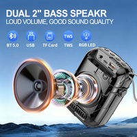 Altavoz Inalámbrico Portátil Recargable Mini, Altavoz Bluetooth Retro con Radio FM y Ranura para Tarjeta TF