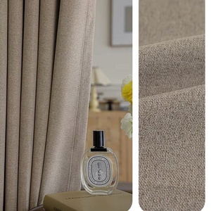 Fornitura di Fabbrica Tessuto <span class=keywords><strong>per</strong></span> Tende Oscuranti al 100% in Stile Lino <span class=keywords><strong>per</strong></span> Hotel Tinta Unita con Laminazione in TPU Altezza 2,8M/3,2M/3,4M - Product Image 4