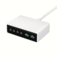 Universele compatibiliteit CE FCC RoHS 200W GaN 6-poorts USB-C PD-lader 100W/20W PD-laptop- en telefoonlader voor tablets, telefoons etc.