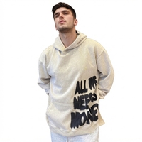 Sweat-shirt à capuche en molleton 100% coton pour l'hiver, impression de logo personnalisé, coupe ample pour homme, anti-rétrécissement, faible MOQ 30 pièces, vente en gros