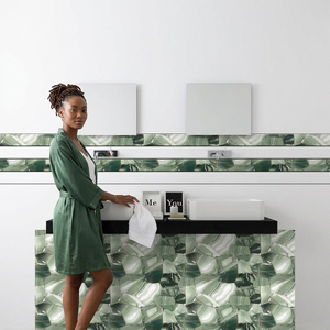 Carreaux muraux en céramique effet brique, imprimés numériquement, design 3D classique japonais, brillants, 300x450mm, pour salle de bain et extérieur - Product Image 2