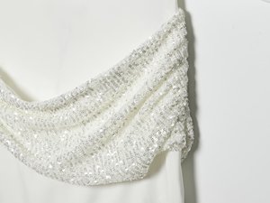 PB&ZA Nuovo Abito Estivo da Donna con Schiena Scoperta, Maniche Corte, Perline e Dettagli a Contrasto, Mini Abito Corto 4772378 - Product Image 5