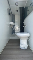 Remorque de toilettes extérieure de luxe Etodevice à 3 postes avec salle de bain accessible