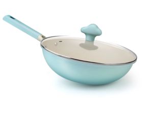 <span class=keywords><strong>Wok</strong></span> antiadhésif best-seller, finition élégante, poignée en silicone, base multicouche résistante à la déformation, idéal pour les débutants - Product Image 3