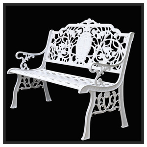 Parco nuovo design panche moderne giardino <span class=keywords><strong>esterno</strong></span> panca in metallo da giardino patio in acciaio fuso in alluminio cortile sedia da <span class=keywords><strong>esterno</strong></span> panche - Product Image 1