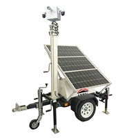 Fuente de Alimentación Rápida Portátil, Impermeable IP65, Paneles Solares Monocristalinos de 3x100W, Cámara de Vigilancia CCTV, Remolque, Almacenamiento NVR