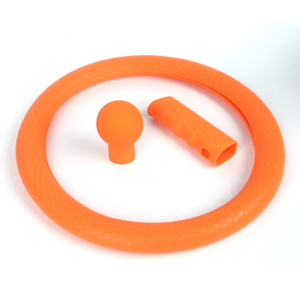 Accesorios de Interior de coche duraderos de lujo de fábrica cubierta de <span class=keywords><strong>volante</strong></span> de silicona de tacto suave - Product Image 4