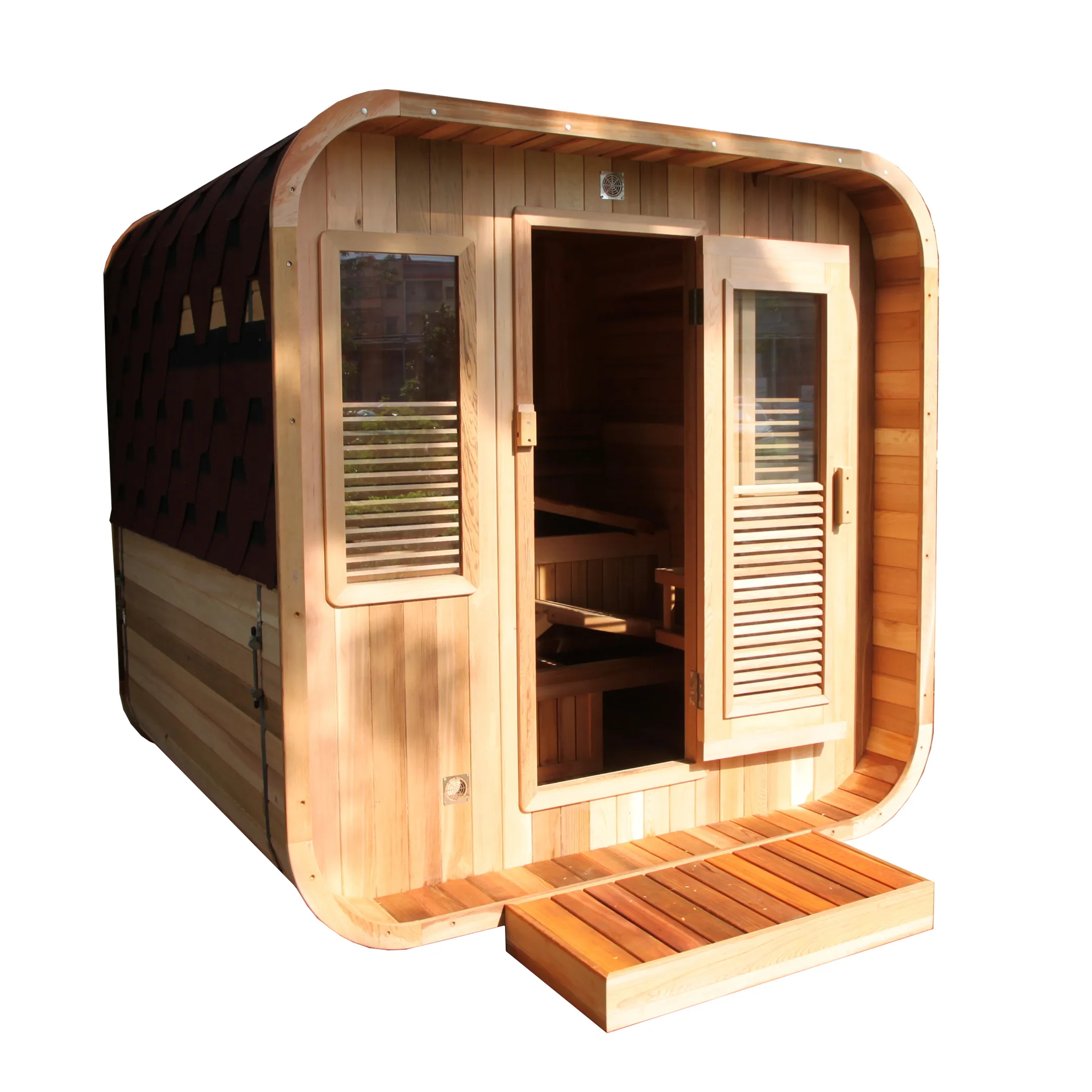 Génial. Superior 2-8 Person Sauna Taille Optionnelle Thermowood Spa Tubs Sauna Chambres Outdoor Cube Cedar Sauna from 26Years Factory