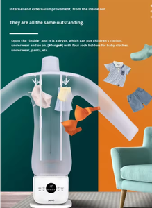 Défroisseur Vapeur Automatique Gonflable <span class=keywords><strong>de</strong></span> Haute Qualité, <span class=keywords><strong>Repassage</strong></span> <span class=keywords><strong>et</strong></span> Séchage Intégrés, Détacheur <span class=keywords><strong>de</strong></span> Plis Électronique pour Vêtements - Product Image 3