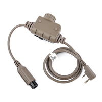 Casque audio tactique WADSN WZ225-BK de haute qualité avec câble, microphone anti-bruit, étanche et anti-boulochage, accessoires pour casque