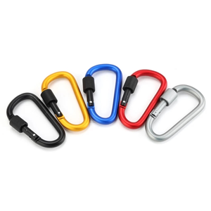 Mosquetón de escalada con bloqueo <span class=keywords><strong>fijo</strong></span>, hebilla colgante para mochila, herramienta de supervivencia para senderismo al aire libre, gancho de bloqueo de tornillo para cadena de llaves - Product Image 2