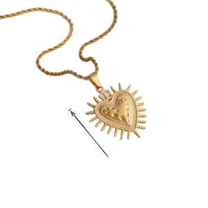 Collier <span class=keywords><strong>en</strong></span> acier inoxydable avec pendentif étoile de mer et chaîne <span class=keywords><strong>en</strong></span> corde, anti-ternissement, hypoallergénique, pour l'extérieur - Product Image 5
