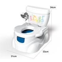 Mini modèle de dessin animé mignon en plastique toilette enfants pot formateur avec siège de toilette échelle pour bébé jouets