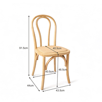 Chaise de mariage moderne en bois massif empilable pour banquets, salle à manger, intérieur, extérieur, café, restaurant, événements