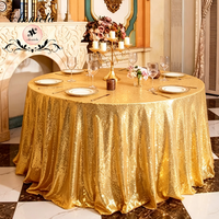 ANNIELU Vente en gros de nappes de banquet, nappes brodées de paillettes, nappe en paillettes or rose pour mariage et fête